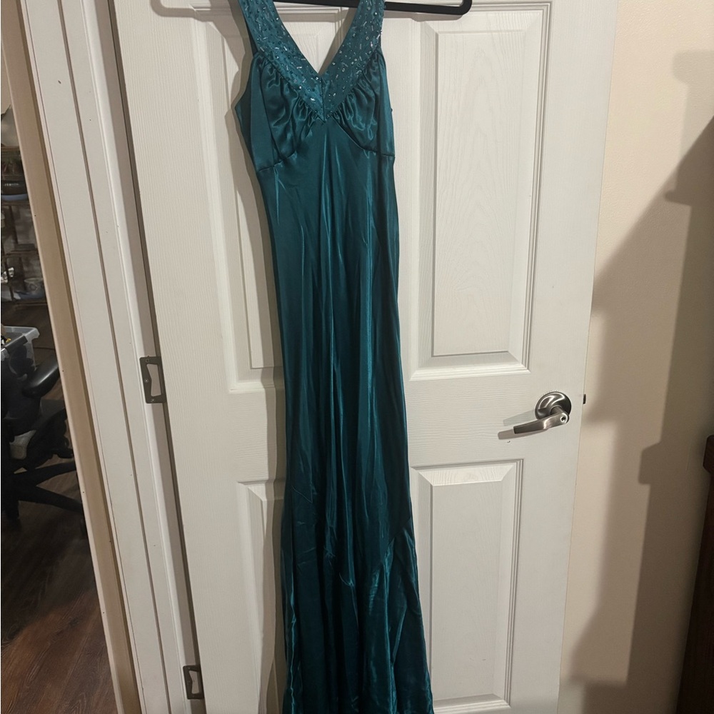Teal Vintage Style Prom Dress